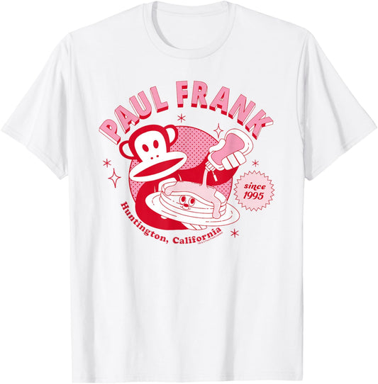 Paul Frank Breakfast Diner Pancakes Julius The Monkey T-Shirt - T-Shirt | White