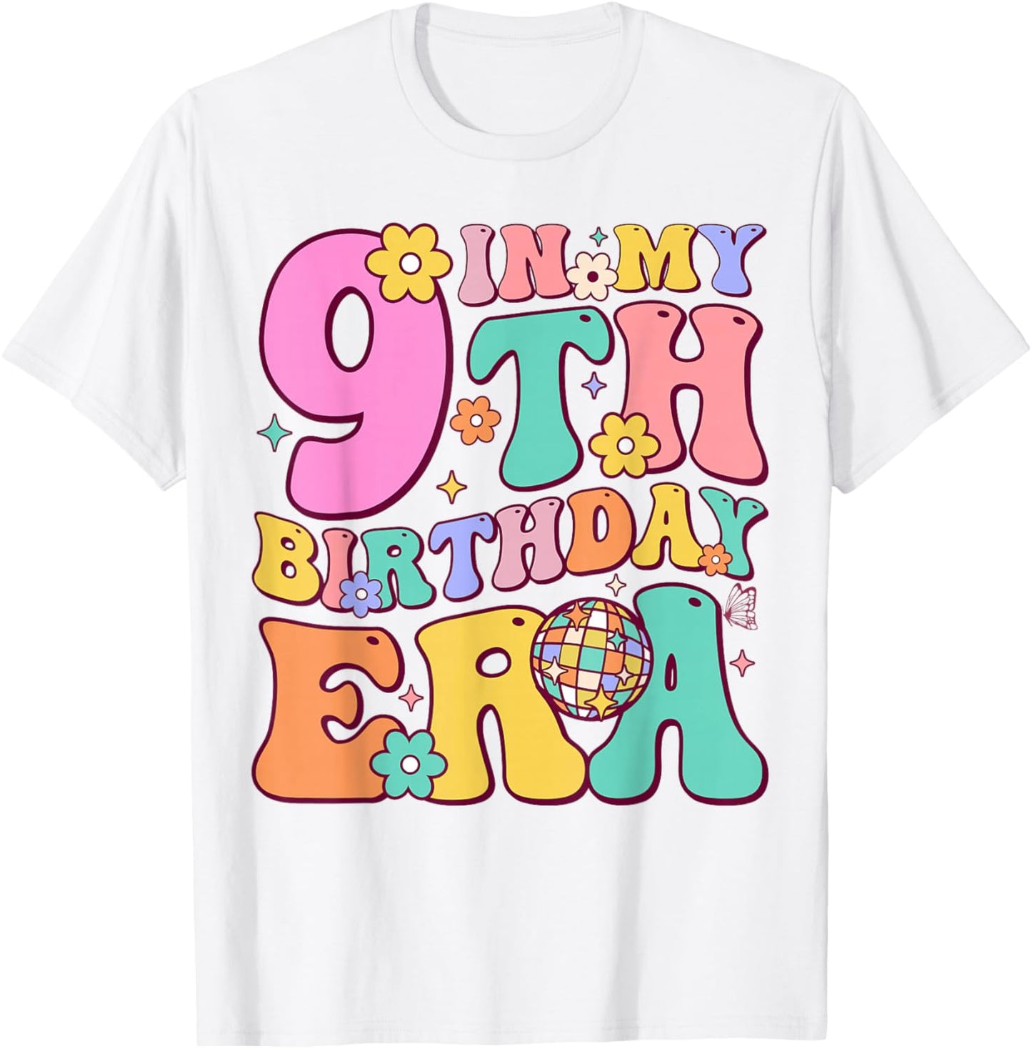 In My Nine Year Old Era Girl Boy 9th Birthday 9 Year Old T-Shirt - T-Shirt | White