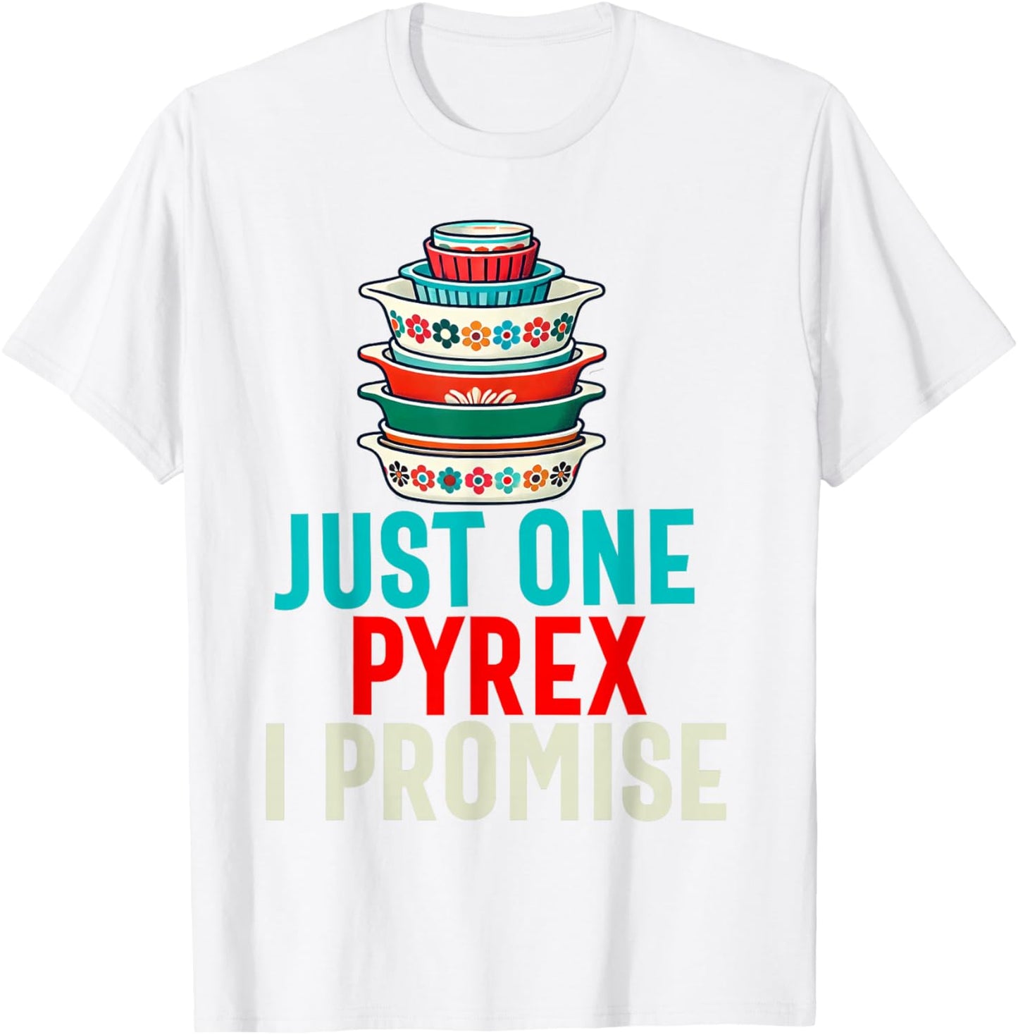 Pyrex Vintage Kitchenware Collector Pattern Kitchen Bowls T-Shirt - T-Shirt | White