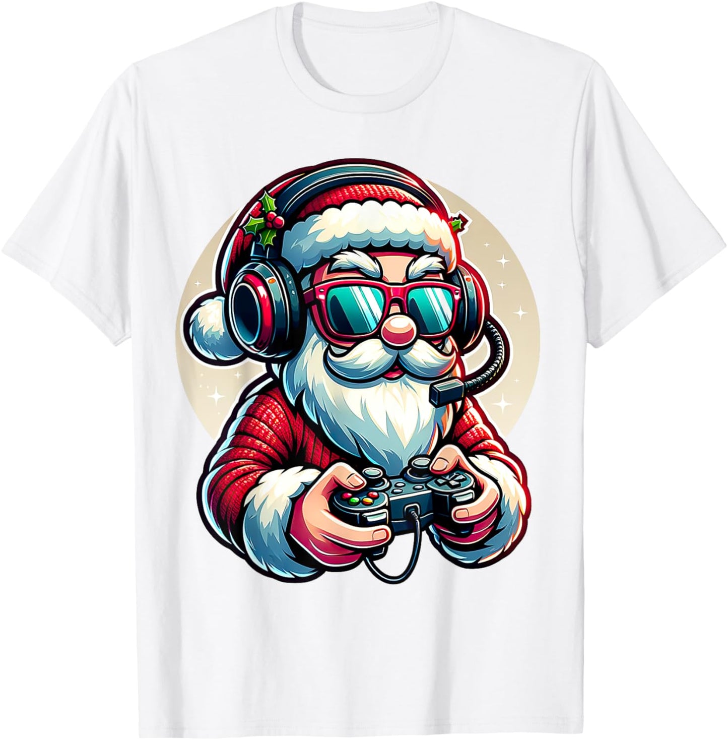 Christmas Gamer Boys Video Game Santa Xmas T-Shirt - T-Shirt | White