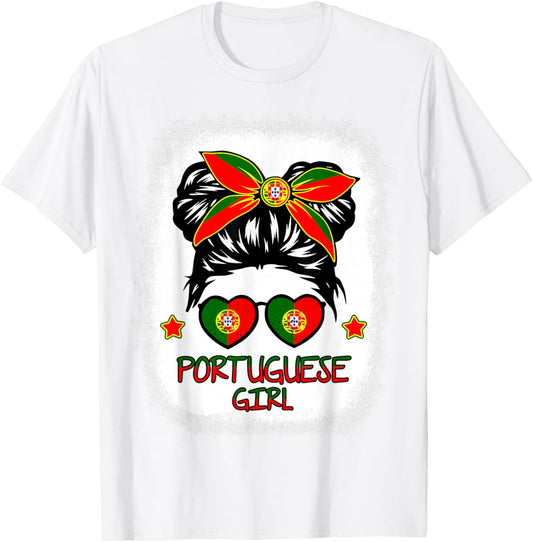 Girls Portugal Toddler Kids Women Pride Portuguese Flag T-Shirt - T-Shirt | White