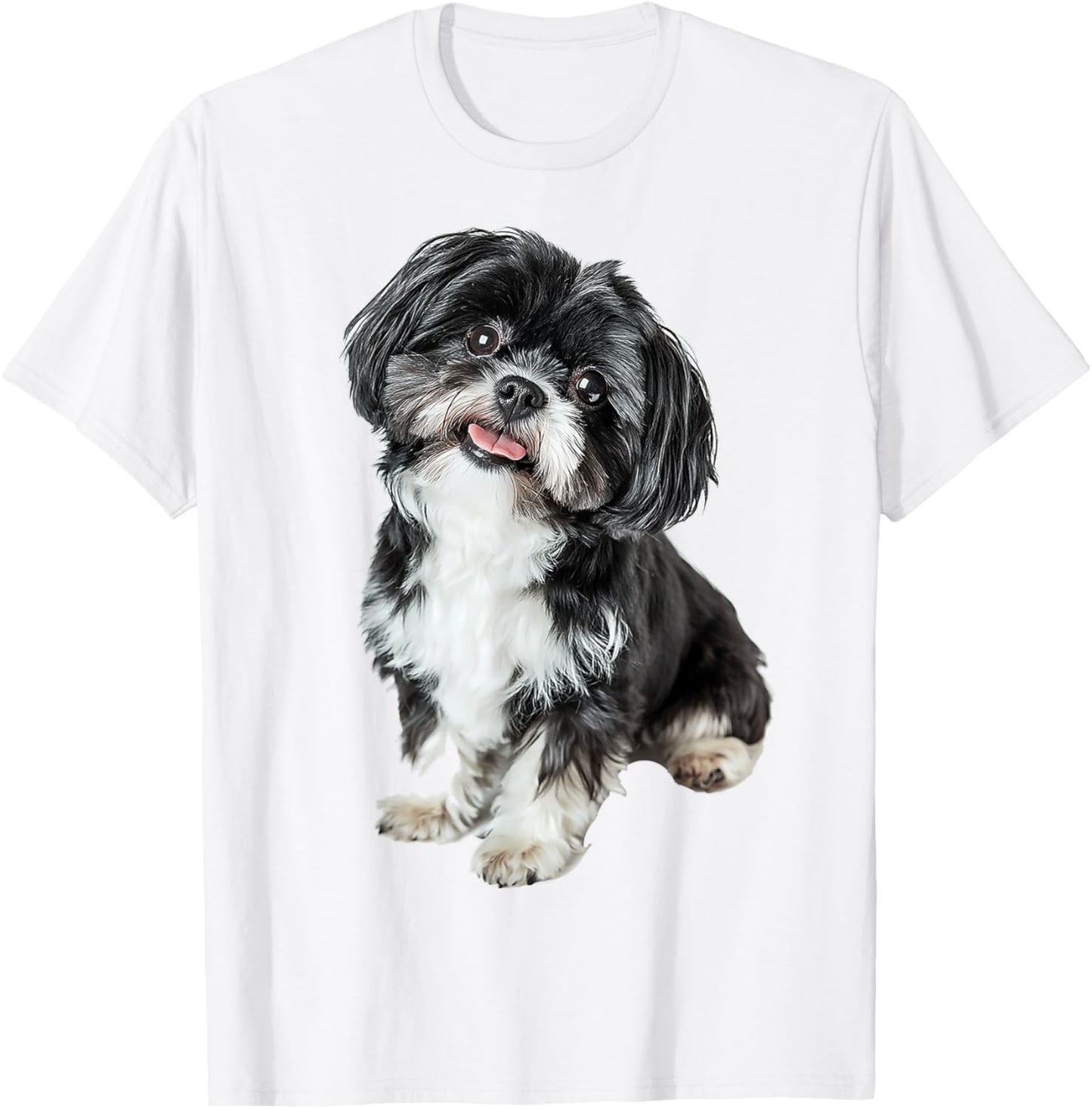 Shih Tzu Dog Motif Pet Artwork Shih Tzu Men Women Kids T-Shirt - T-Shirt | White
