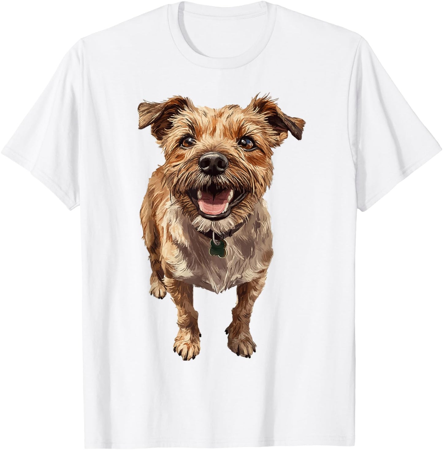 Border Terrier Dog Graphic Pet Illustration Border Terrier Women Kids T-Shirt - T-Shirt | White