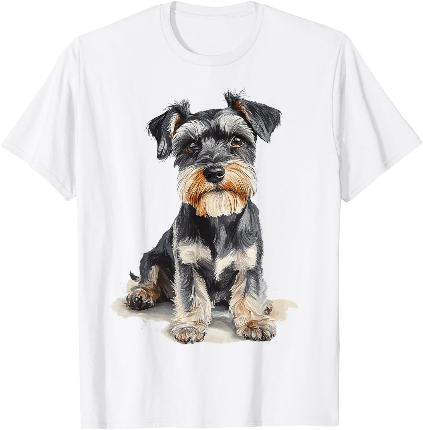 Miniature Schnauzer Dog Motif Pet Miniature Schnauzer Men Women Kids T-Shirt - T-Shirt | White