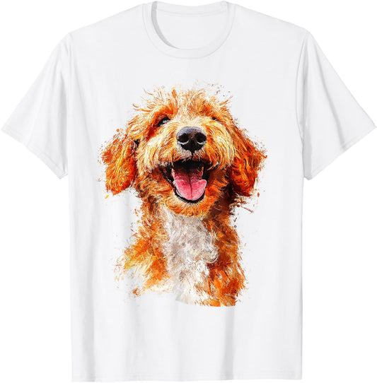 Labradoodle Dog Motif Pet Artwork Labradoodle Men Women Kids T-Shirt - T-Shirt | White