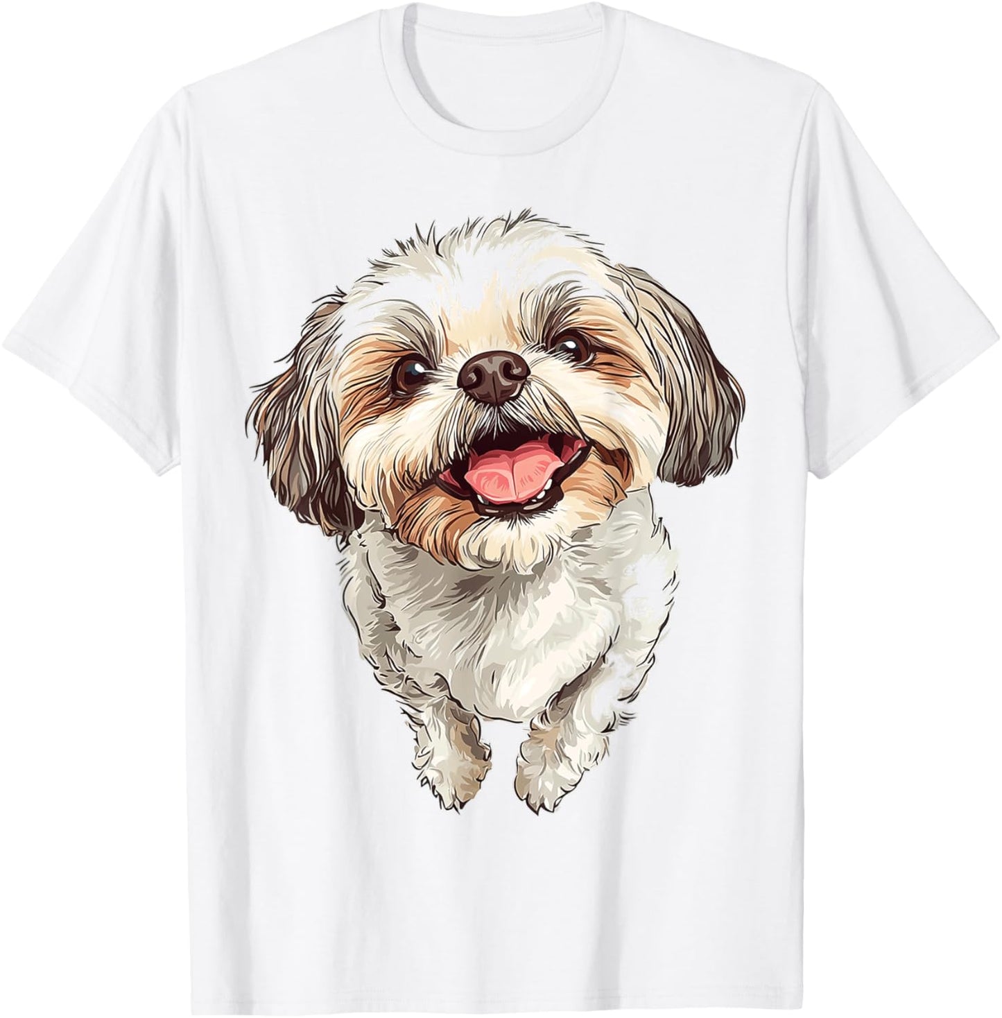Shih Tzu Dog Graphic Pet Artwork Shih Tzu Men Women Kids T-Shirt - T-Shirt | White