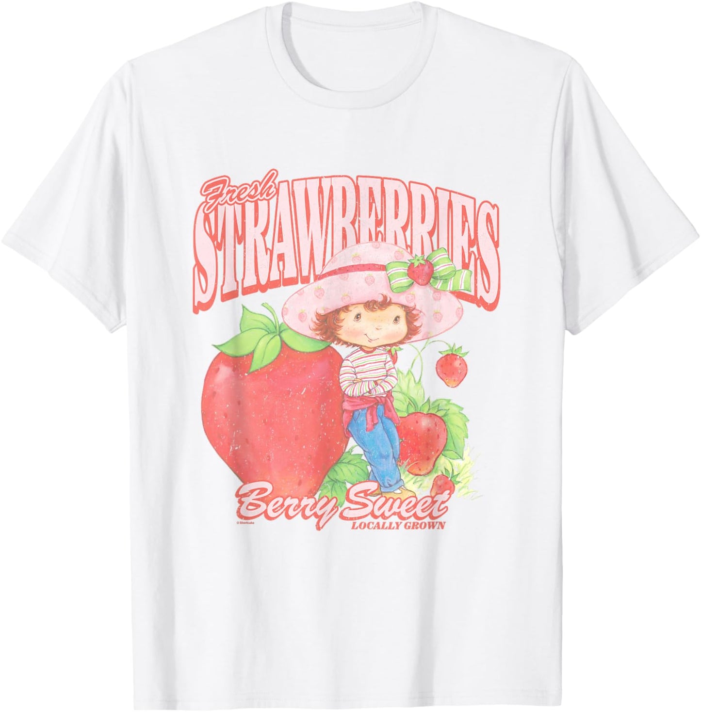 Strawberry Shortcake Fresh Strawberries Berry Sweet Retro T-Shirt - T-Shirt | White