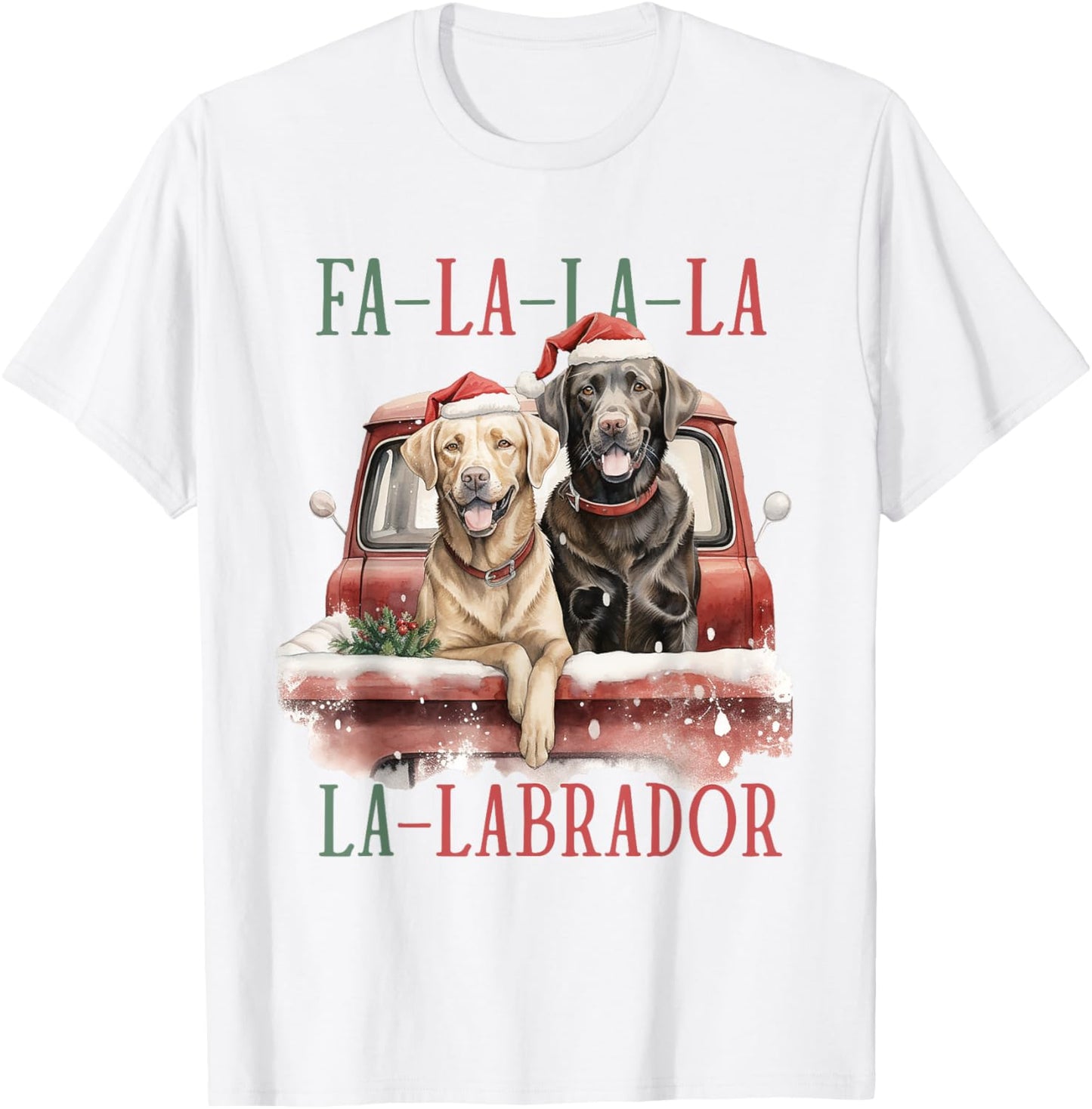 Labrador Dog Lover Christmas Xmas T-Shirt - T-Shirt | White