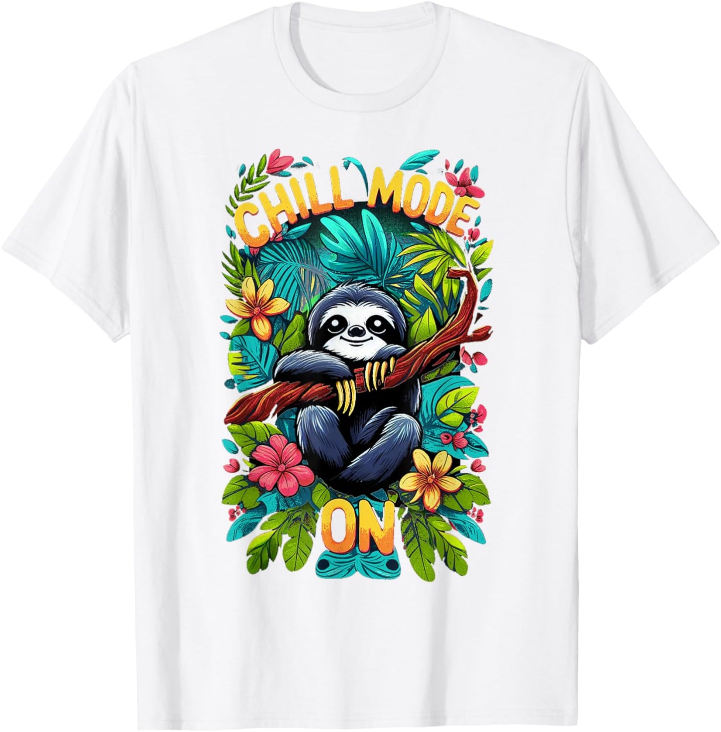 1000 Cute Vintage , White, Small, Short Sleeve, Cartoon, Koala Bear, Cute, Vintage, Chill Mode On T-Shirt - T-Shirt | White