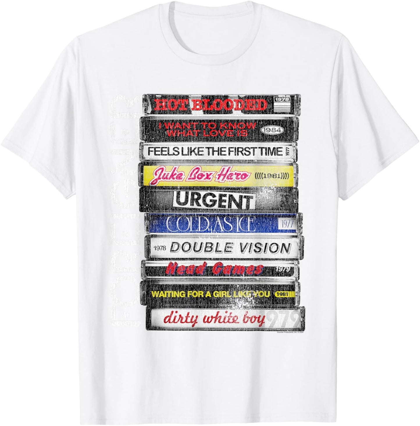 Foreigner Classic Hit Songs 80s Rock Band T-Shirt - T-Shirt | White