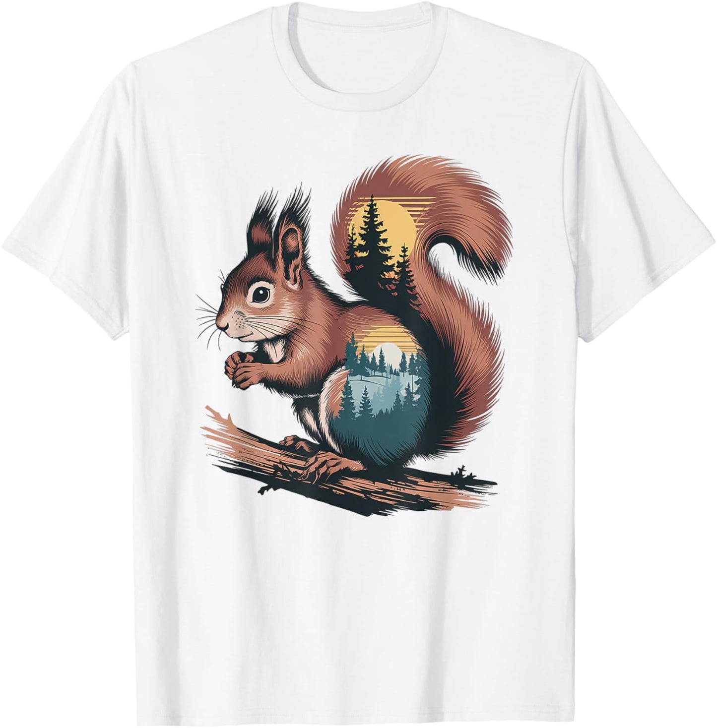 Squirrel Hunting Hiking Outdoor Camping Forest Men Women T-Shirt - T-Shirt | White