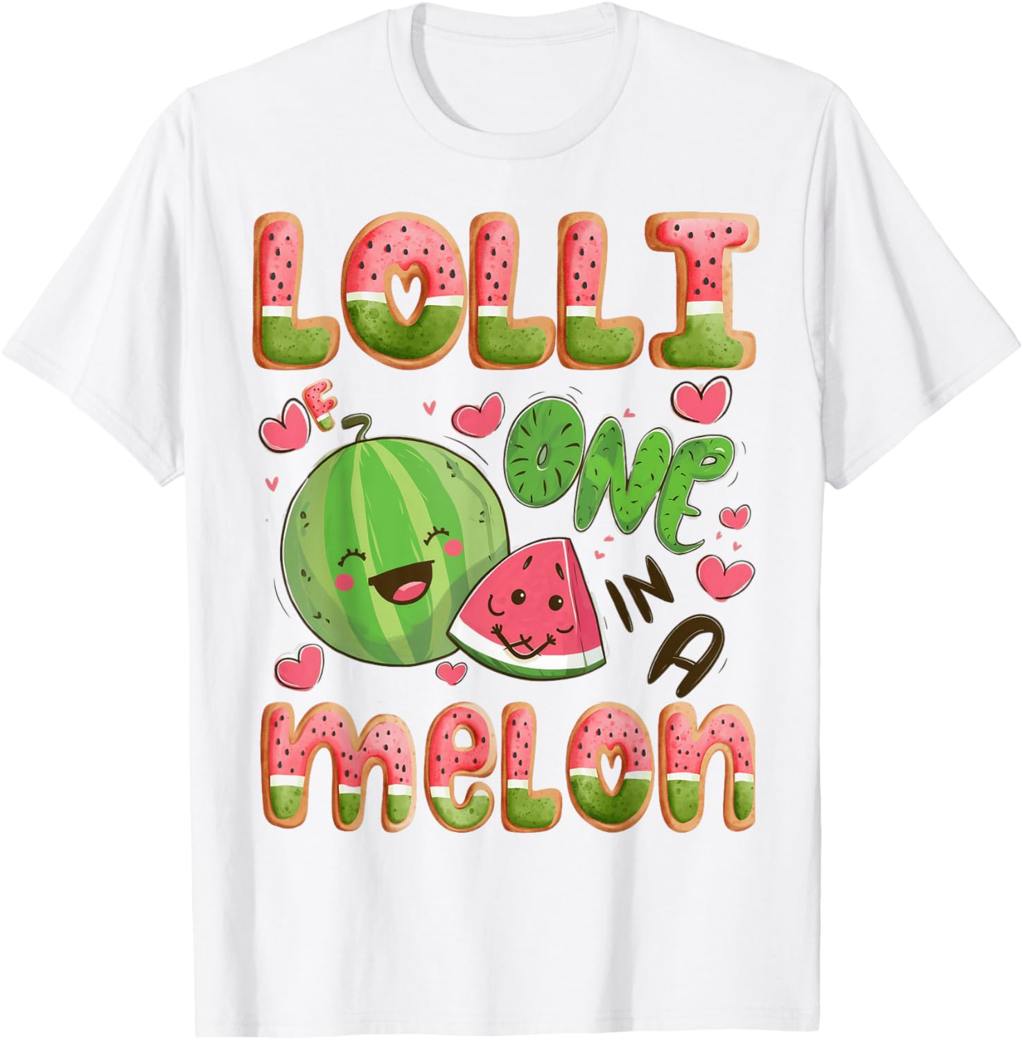 Lolli Of One In A Melon 1St Birthday Watermelon Bday Party T-Shirt - T-Shirt | White
