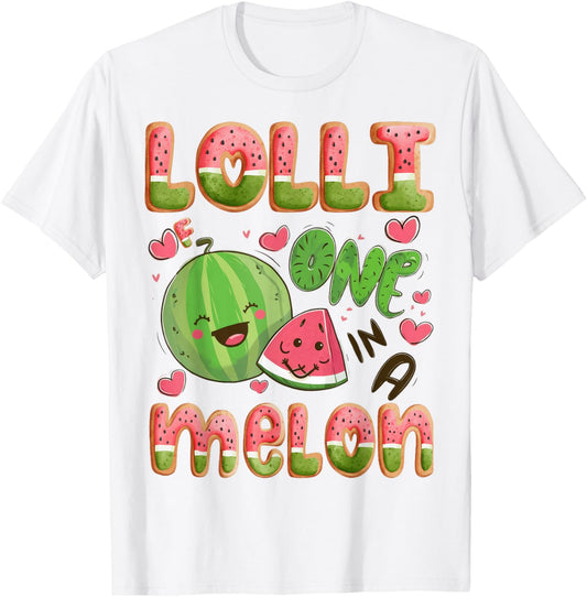 Lolli Of One In A Melon 1St Birthday Watermelon Bday Party T-Shirt - T-Shirt | White