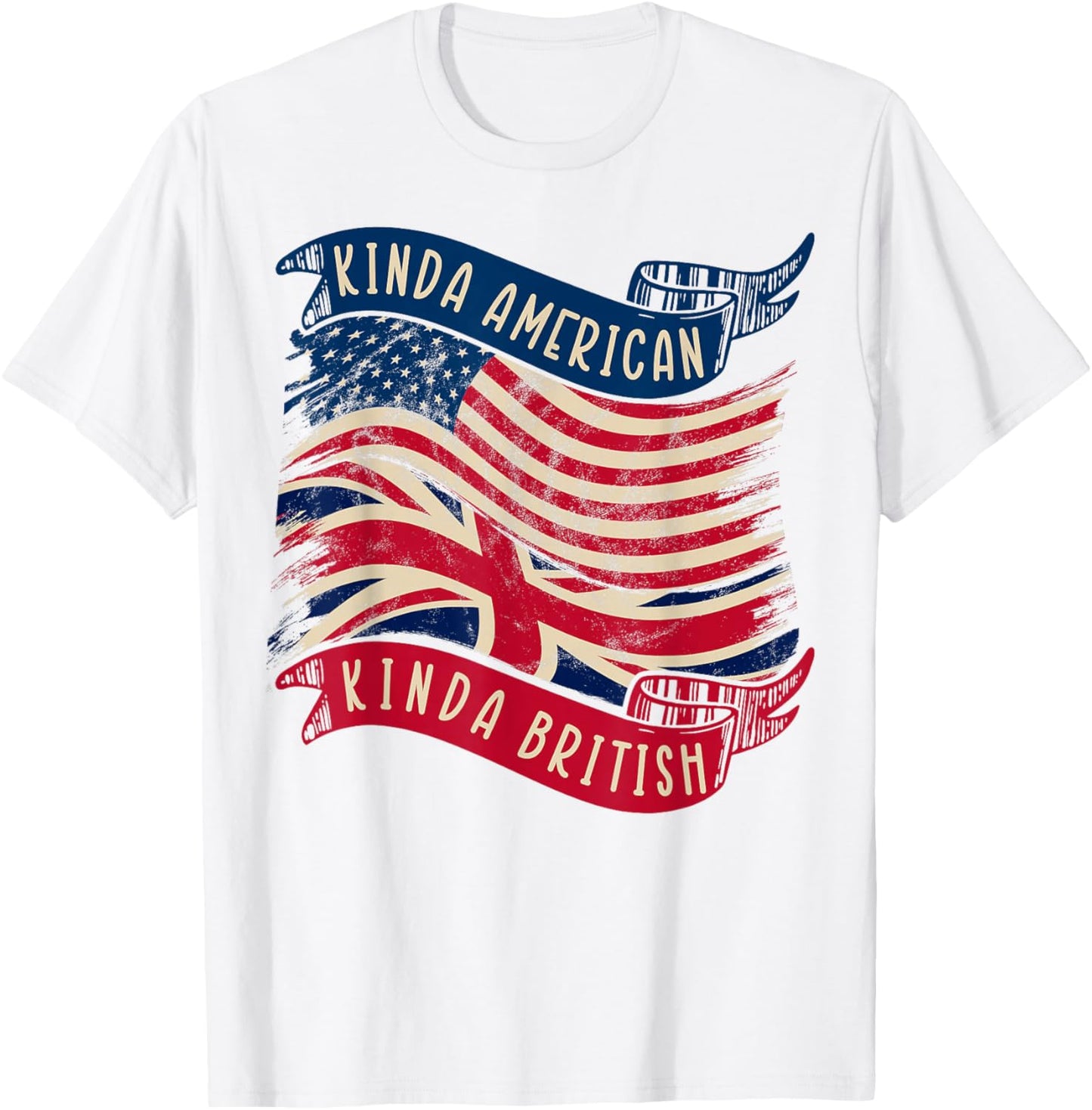Kinda American Kinda British Heritage Citizenship T-Shirt - T-Shirt | White