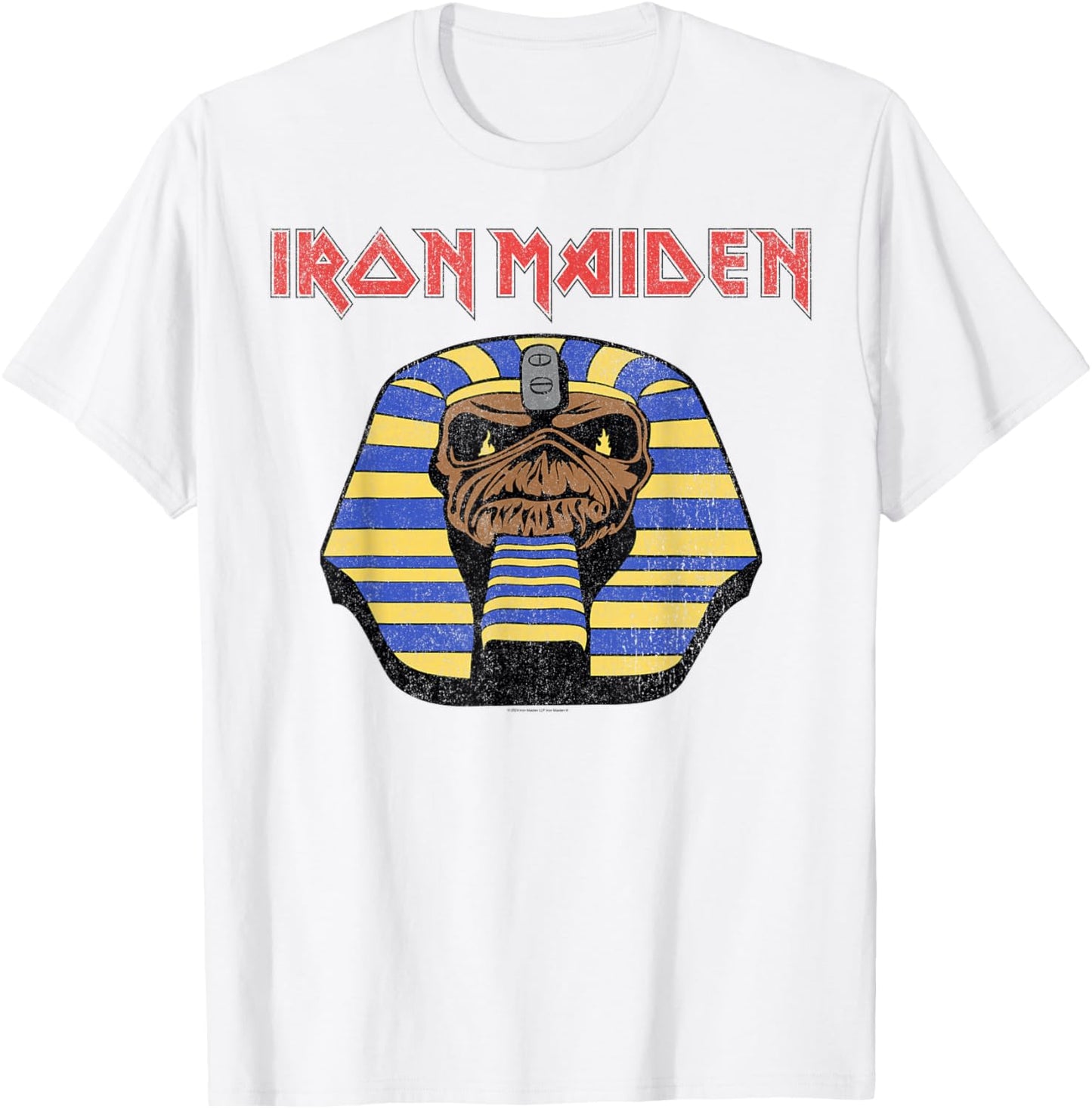Iron Maiden - Pharaoh Graphic Head White T-Shirt - T-Shirt | White