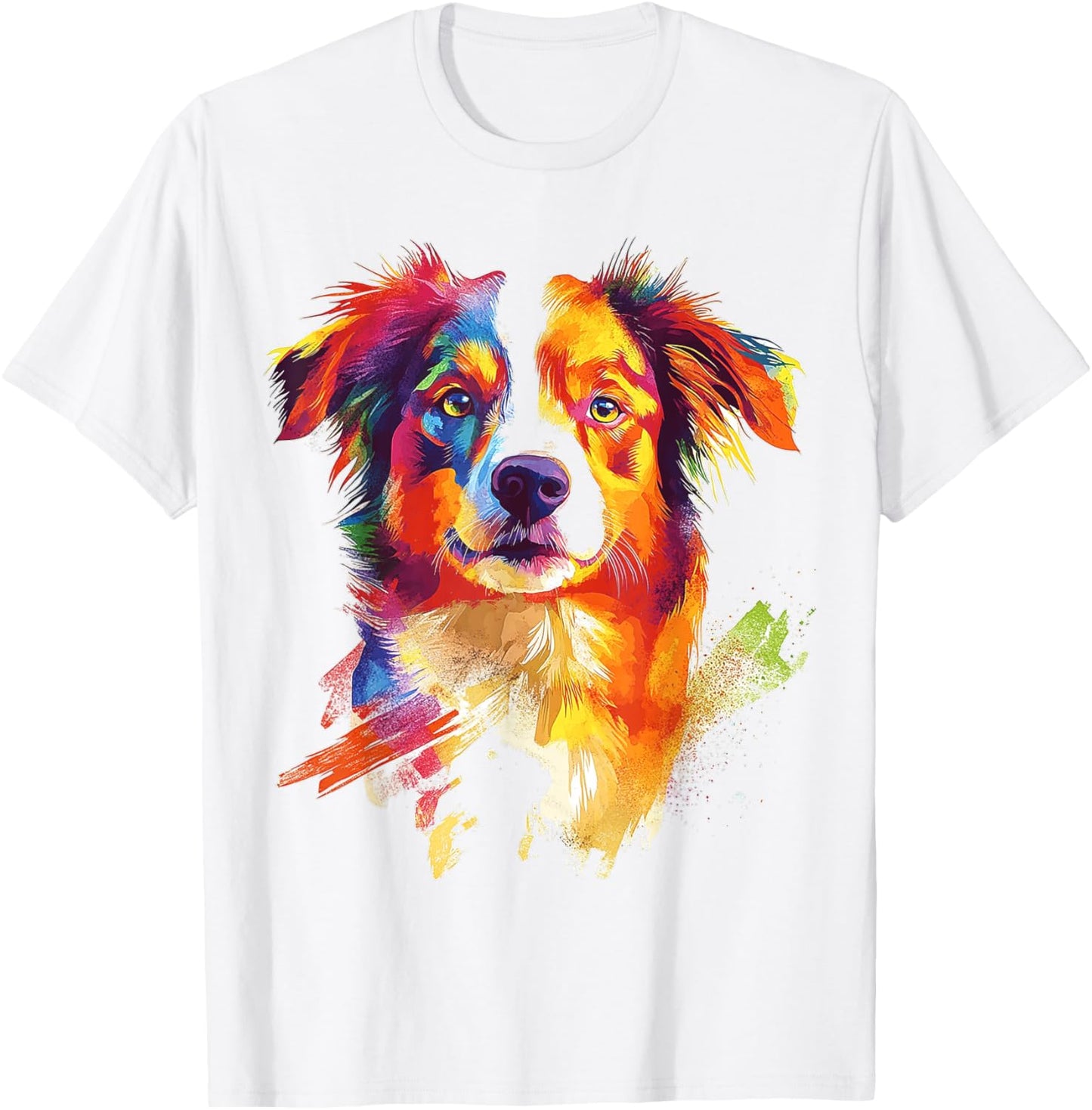 Nova Scotia Duck Tolling Retriever Dog Motif Pet Colorful Men Women Kids T-Shirt - T-Shirt | White