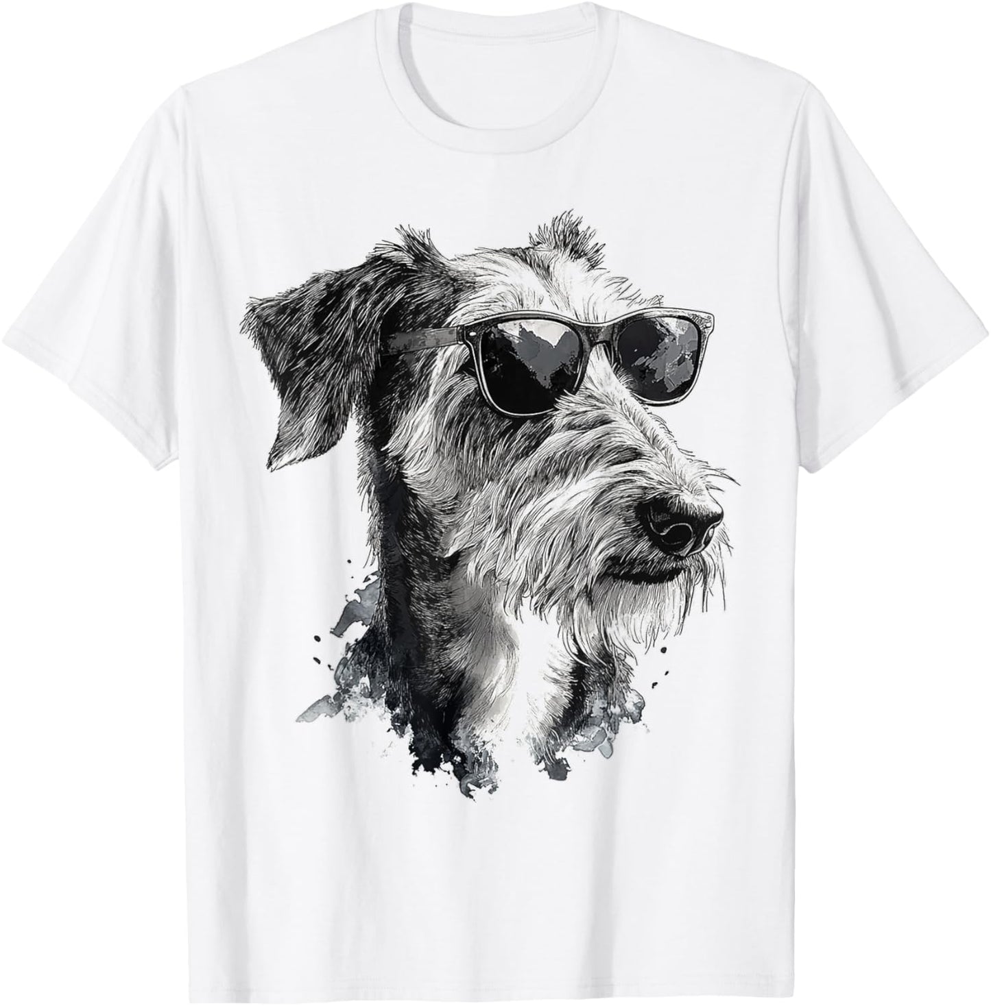 Irish Wolfhound Dog Pet Artwork Sunglasses Irish Wolfhound Women Kids T-Shirt - T-Shirt | White