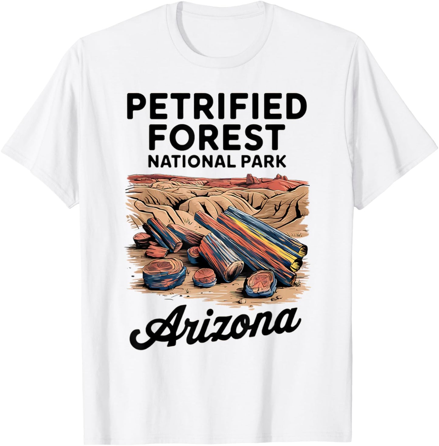 Explore the Beauty of Petrified Forest National Park Arizona T-Shirt - T-Shirt | White
