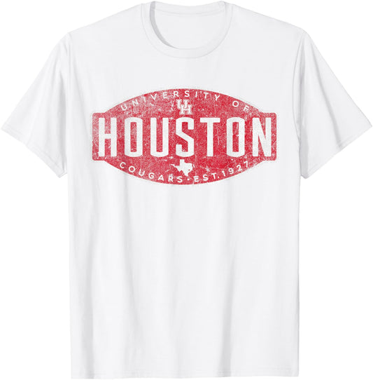 University of Houston | Houston Blue Collection Patch Logo T-Shirt - T-Shirt | White