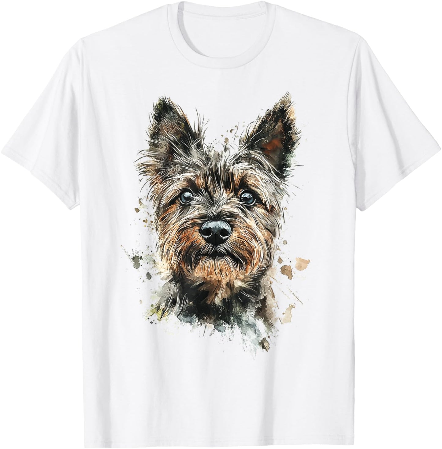 Cairn Terrier Dog Motif Pet Artwork Cairn Terrier Men Women Kids T-Shirt - T-Shirt | White