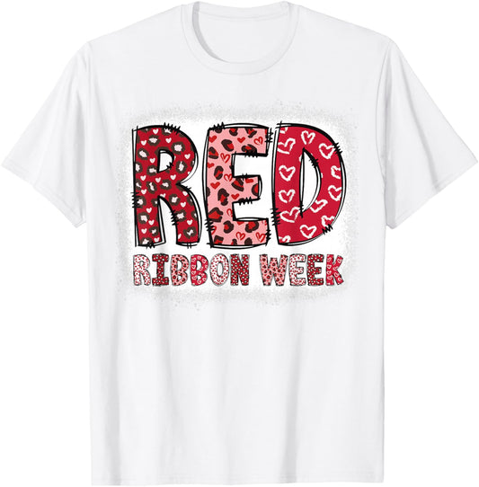 Red Ribbon Week T-Shirt - T-Shirt | White