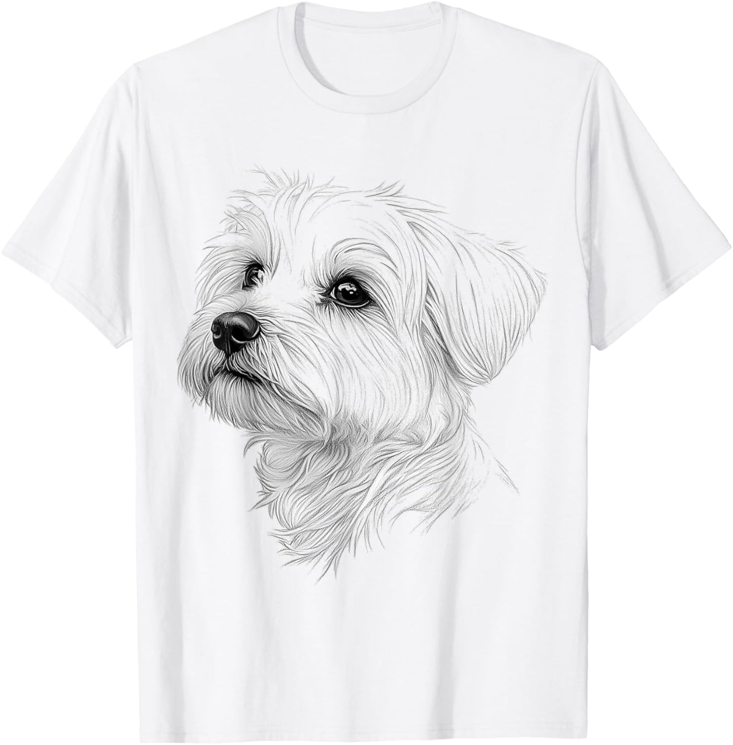 Maltese Dog Graphic Pet Illustration Maltese Women Kids T-Shirt - T-Shirt | White