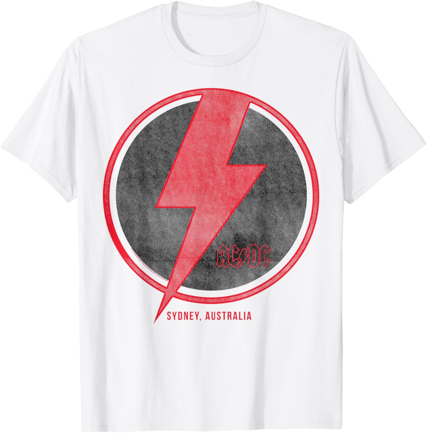 AC/DC - Lightning Bolt - -Adults, -Kids - Grey - Small - Short Sleeve - Classic Fit - Official Collection T-Shirt - T-Shirt | White