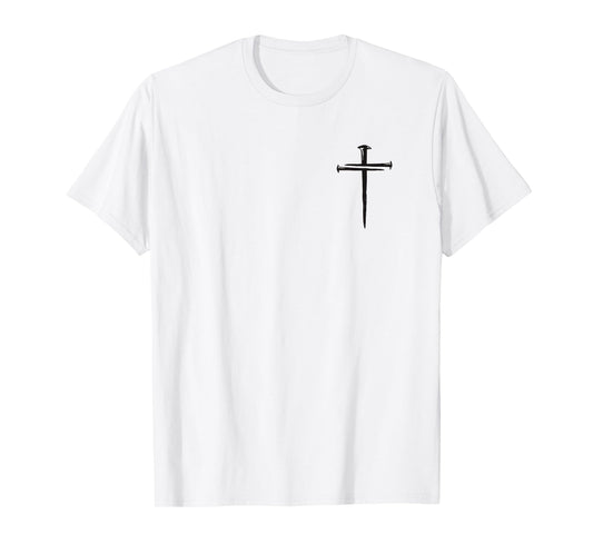 Christian Minimalist Religious Jesus Christ 3 Nails Cross T-Shirt