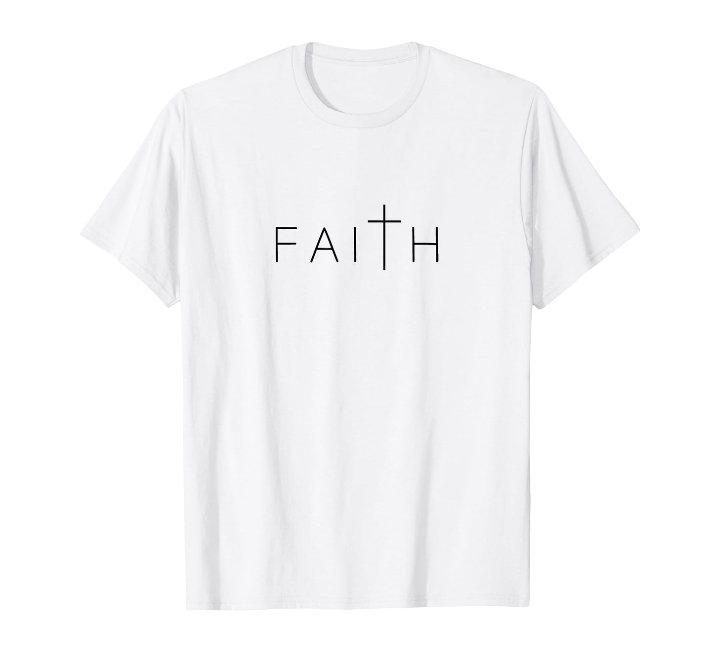 Faith Cross Subtle Christian Minimalist Religious Jesus T-Shirt