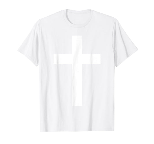 White Christian Jesus Cross Green T-Shirt