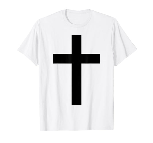 Black Cross White T-Shirt