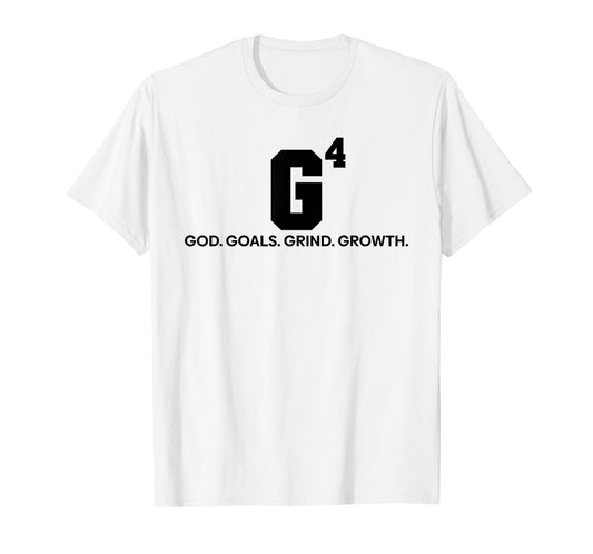 G4 God Goals Grind Growth Funny Christian T-Shirt