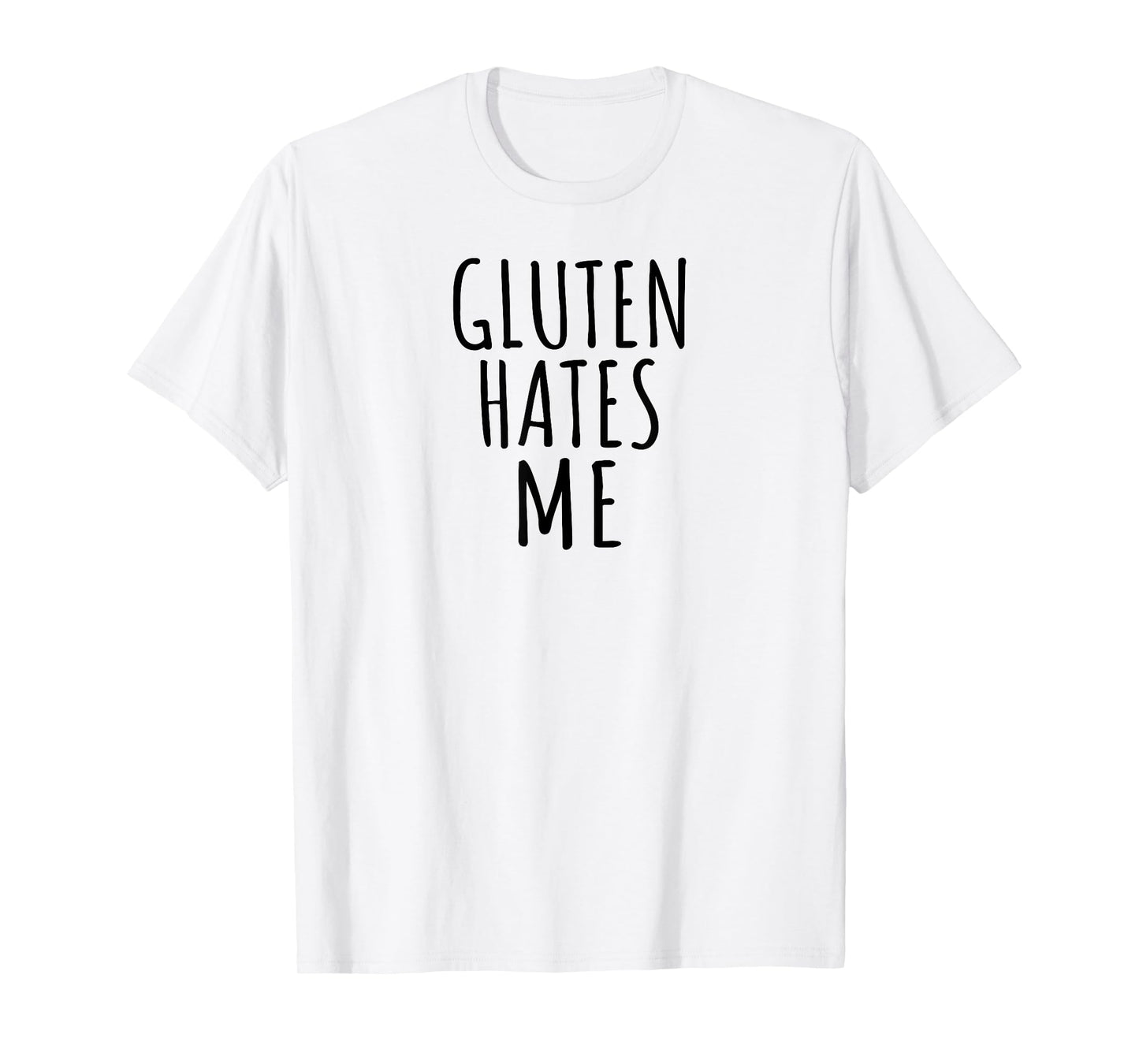 Minimalist Intolerance Funny Frustration Gluten Hates Me T-Shirt