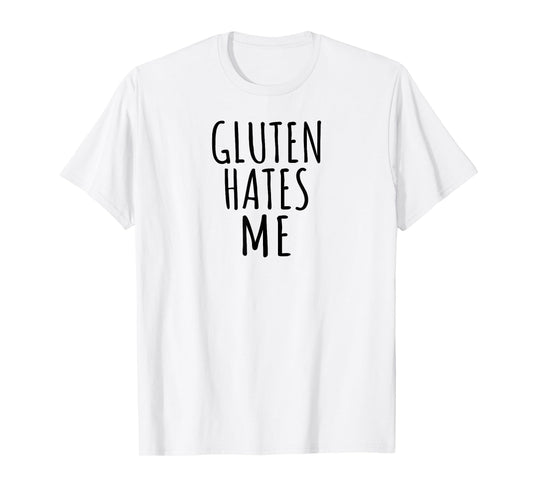 Minimalist Intolerance Funny Frustration Gluten Hates Me T-Shirt