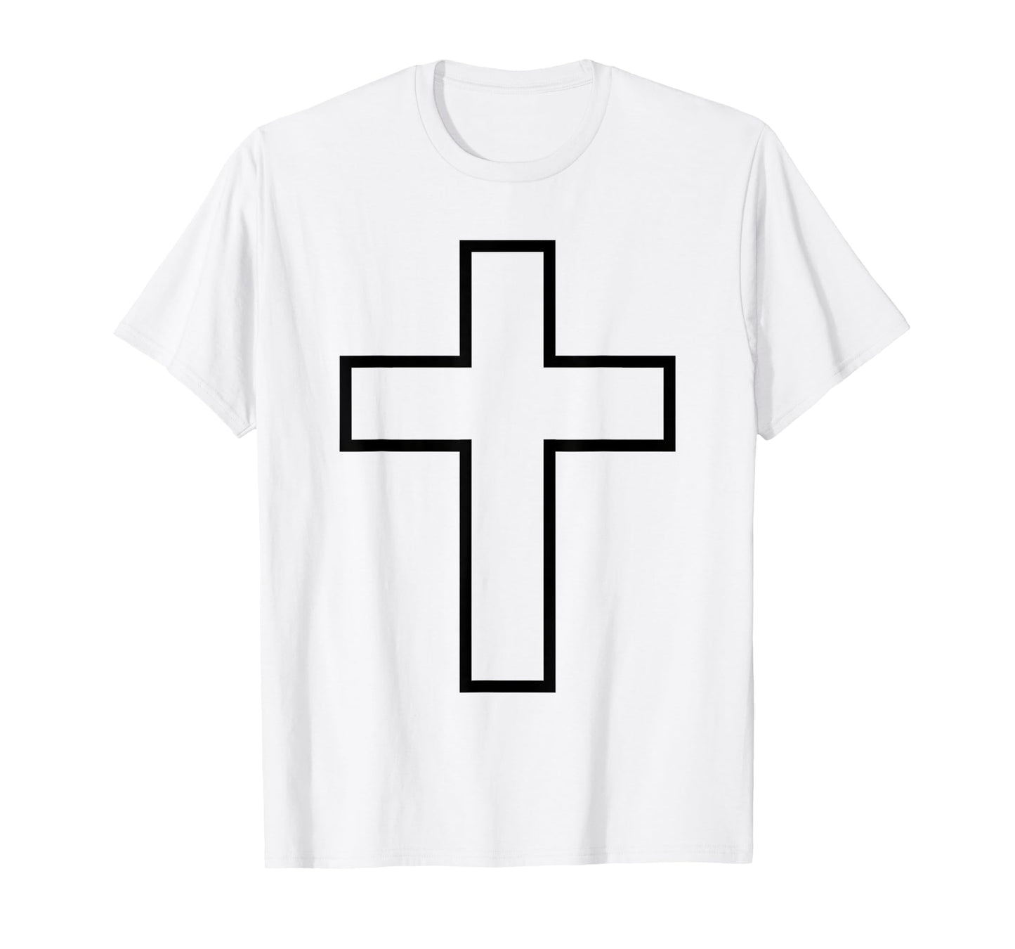 Black Cross Symbol Silhouette Outfit Sacred God Design Cross T-Shirt