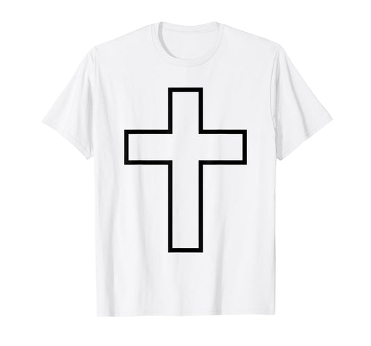 Black Cross Symbol Silhouette Outfit Sacred God Design Cross T-Shirt