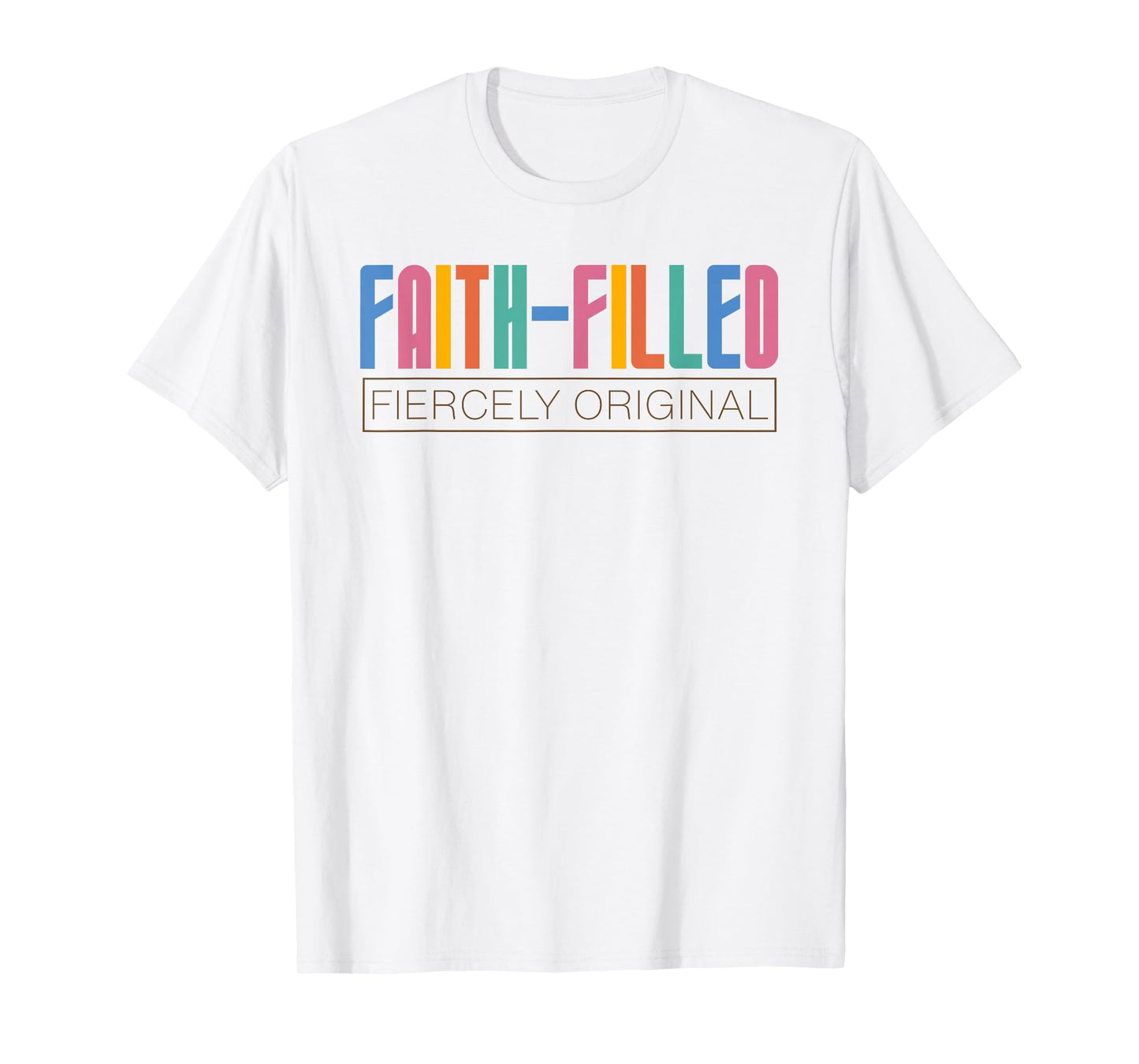 Faith Filled Fiercely Original Christian Neurodivergent Lt T-Shirt