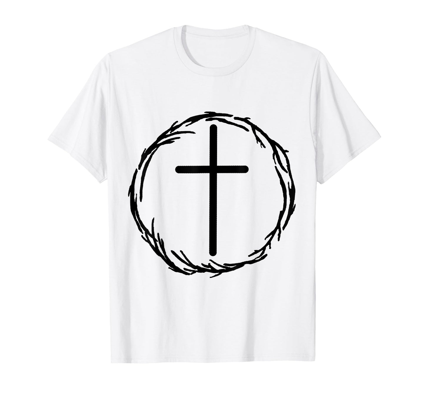 Cross and Crown of Thorns Christian Faith Bible Jesus Christ T-Shirt