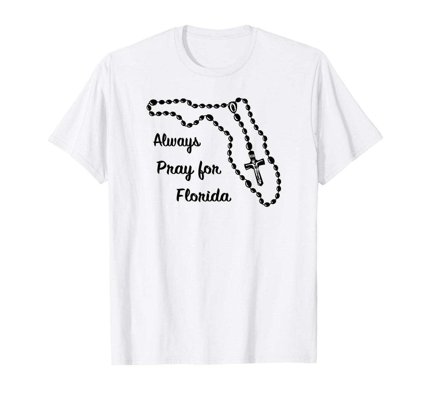 Florida State Map Catholic Rosary T-Shirt