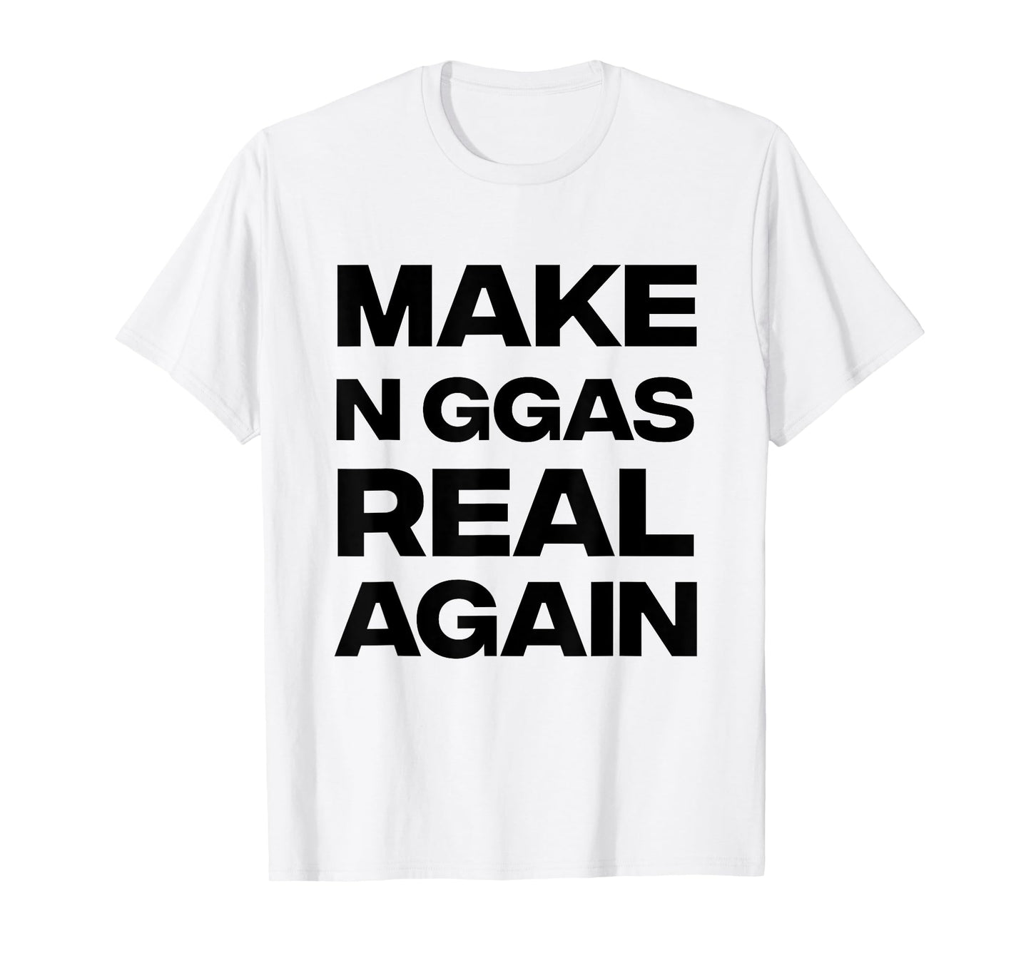 Vintage Quote Gifts Idea Co.68x Make Nggas Real Again Unisex-Adults Humor Graphic T-Shirt White Small Short Sleeve T-Shirt