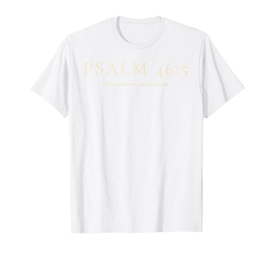 Psalm 46:5 – God Is Within Her Minimalist Design T-Shirt