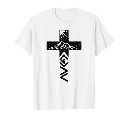 God Greater Than The Highs And Lows Cross for Christians T-Shirt