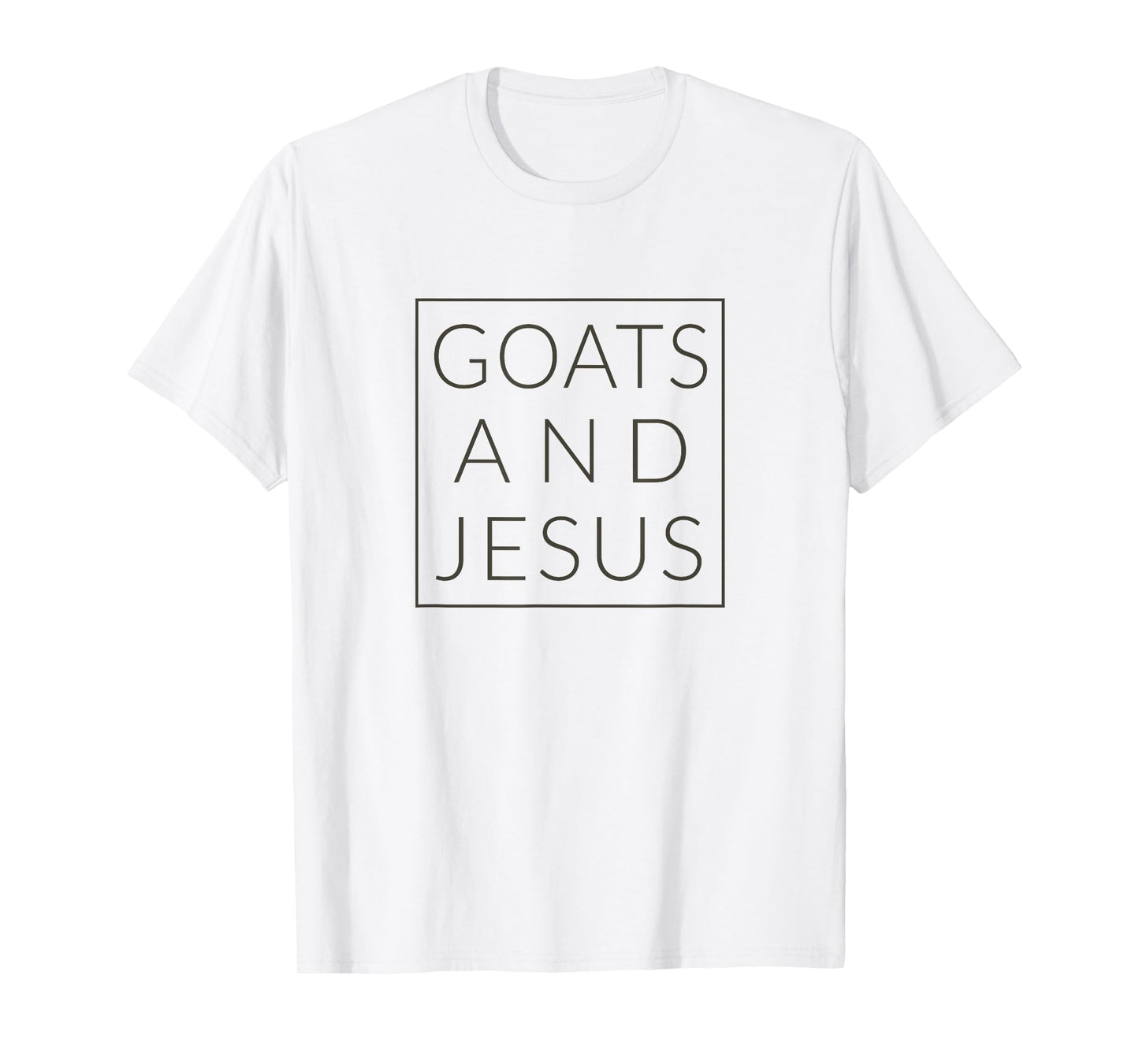 Goats and Jesus, Christian Minimal Fun Animal TShirt