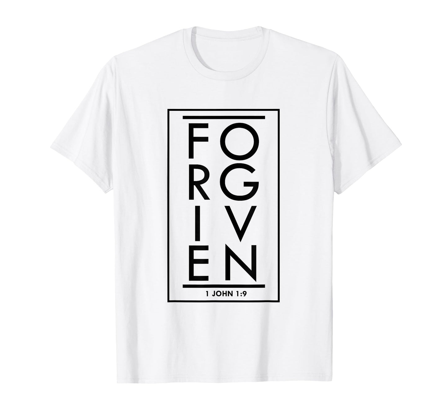 Forgiven 1 John 1:9 Bible Scripture Verse Christian T-Shirt