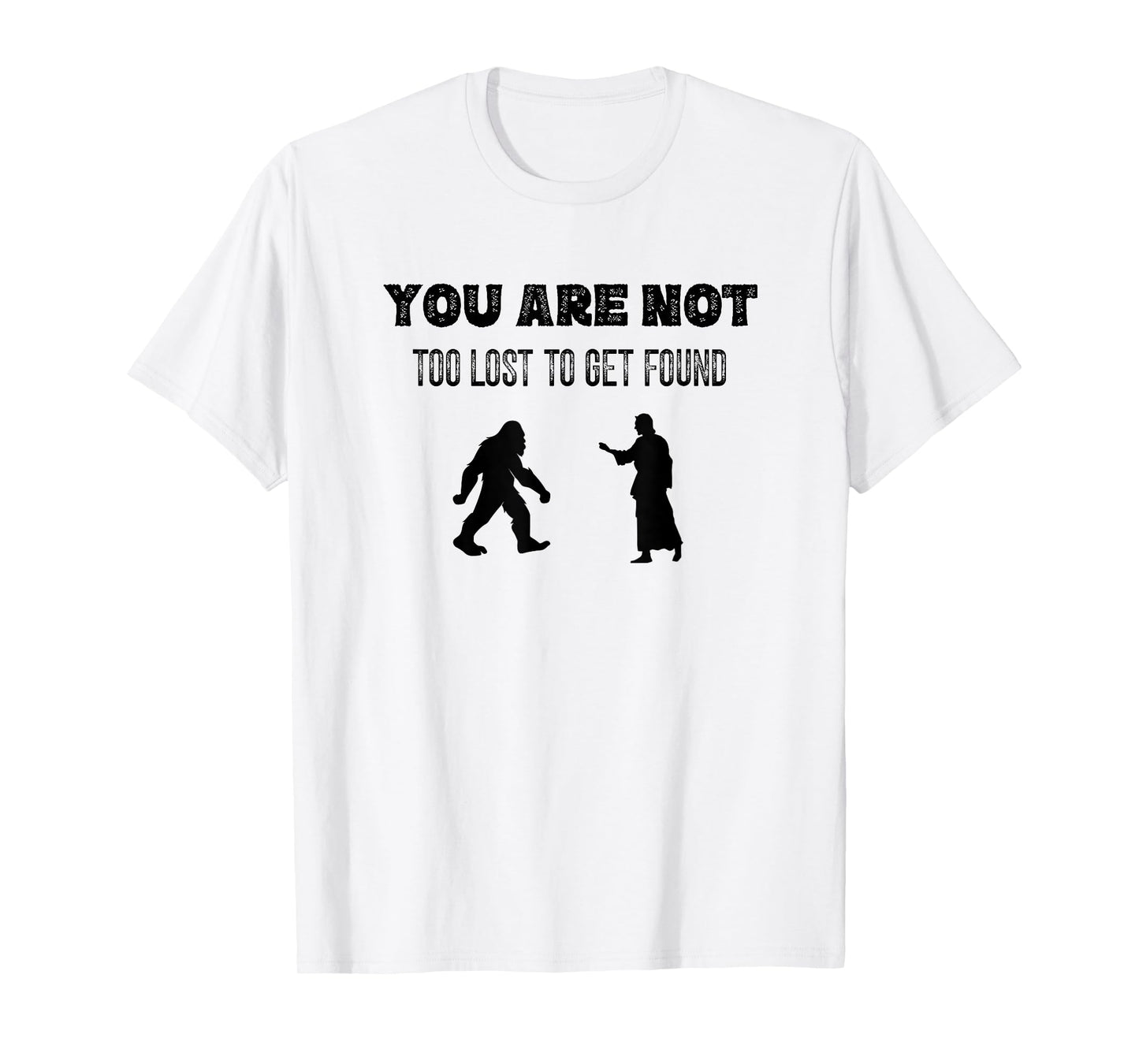 Sasquatch Jesus Follower Bigfoot Christian Humor Mom Dad T-Shirt