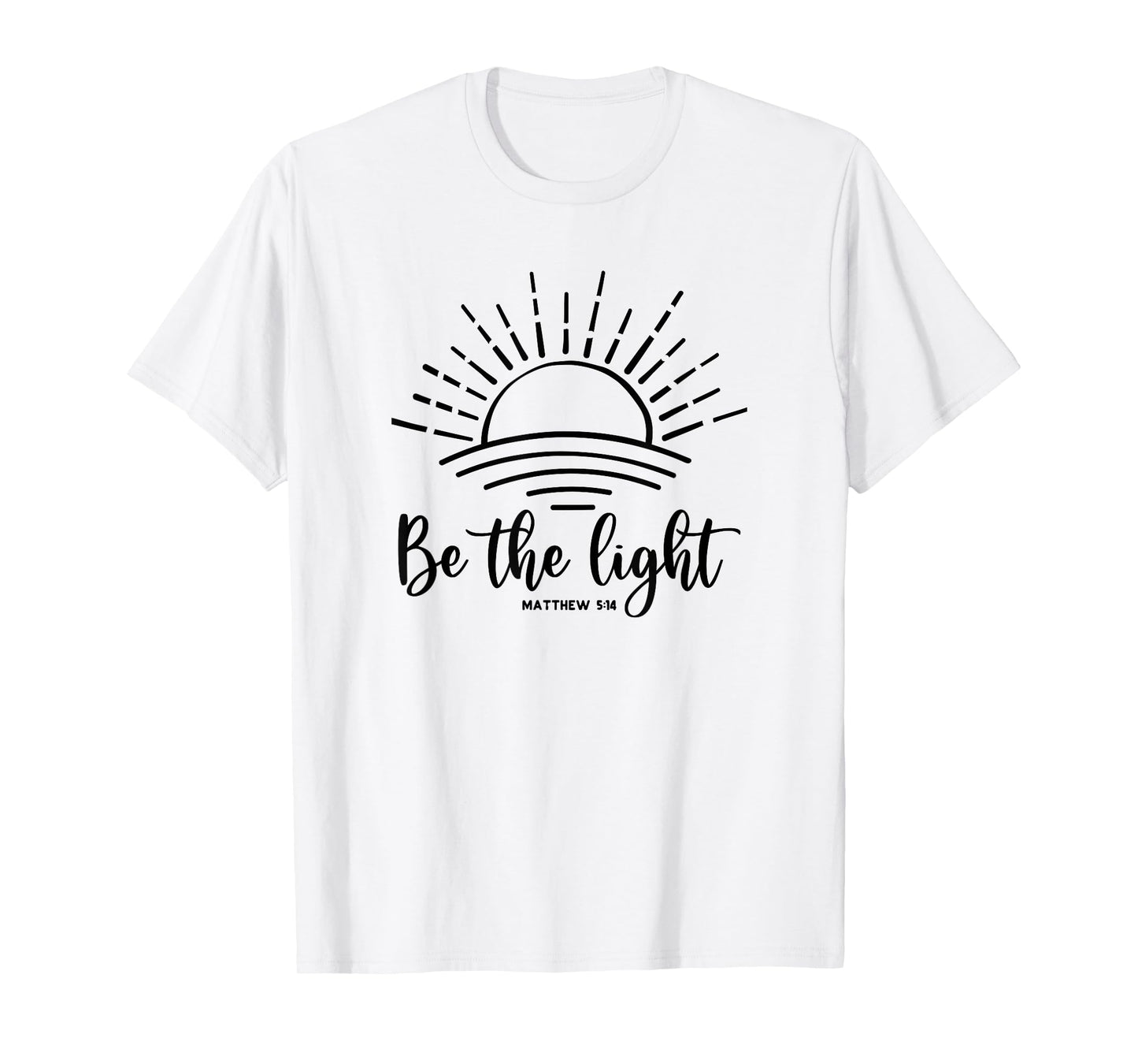 Be the Light Matthew 5:14 Christian Witness Tee Unisex Christian Adults & Kids Grey Small Crew Neck Short Sleeve T-Shirt