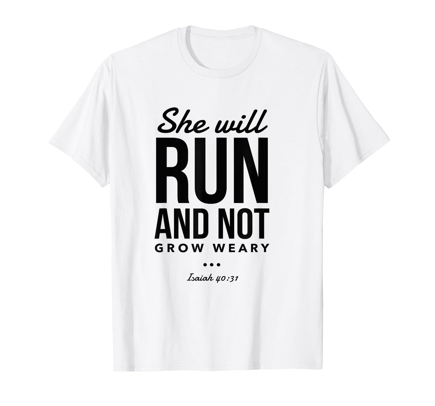 Christian Bible Verses Running Women Religious Runner Proverb T-Shirt