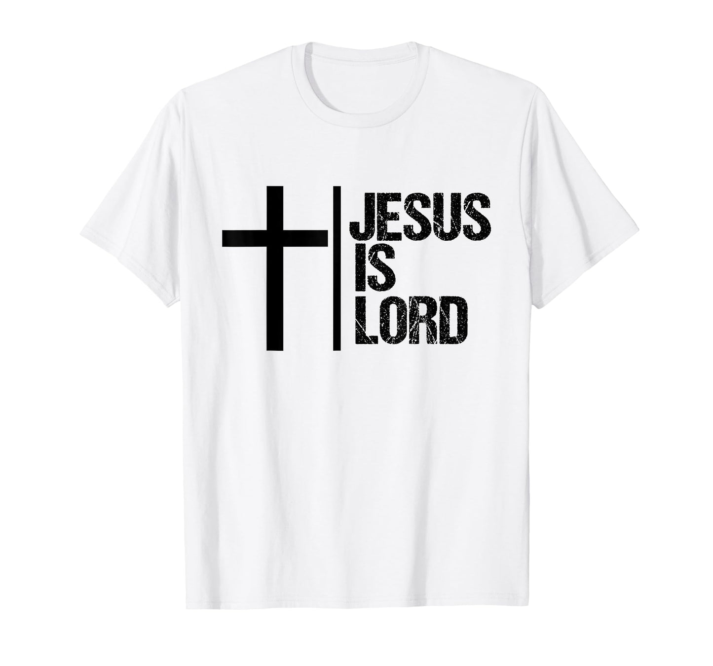 Jesus is Lord T-Shirt Cross Faith Christian Bible God Holy T-Shirt