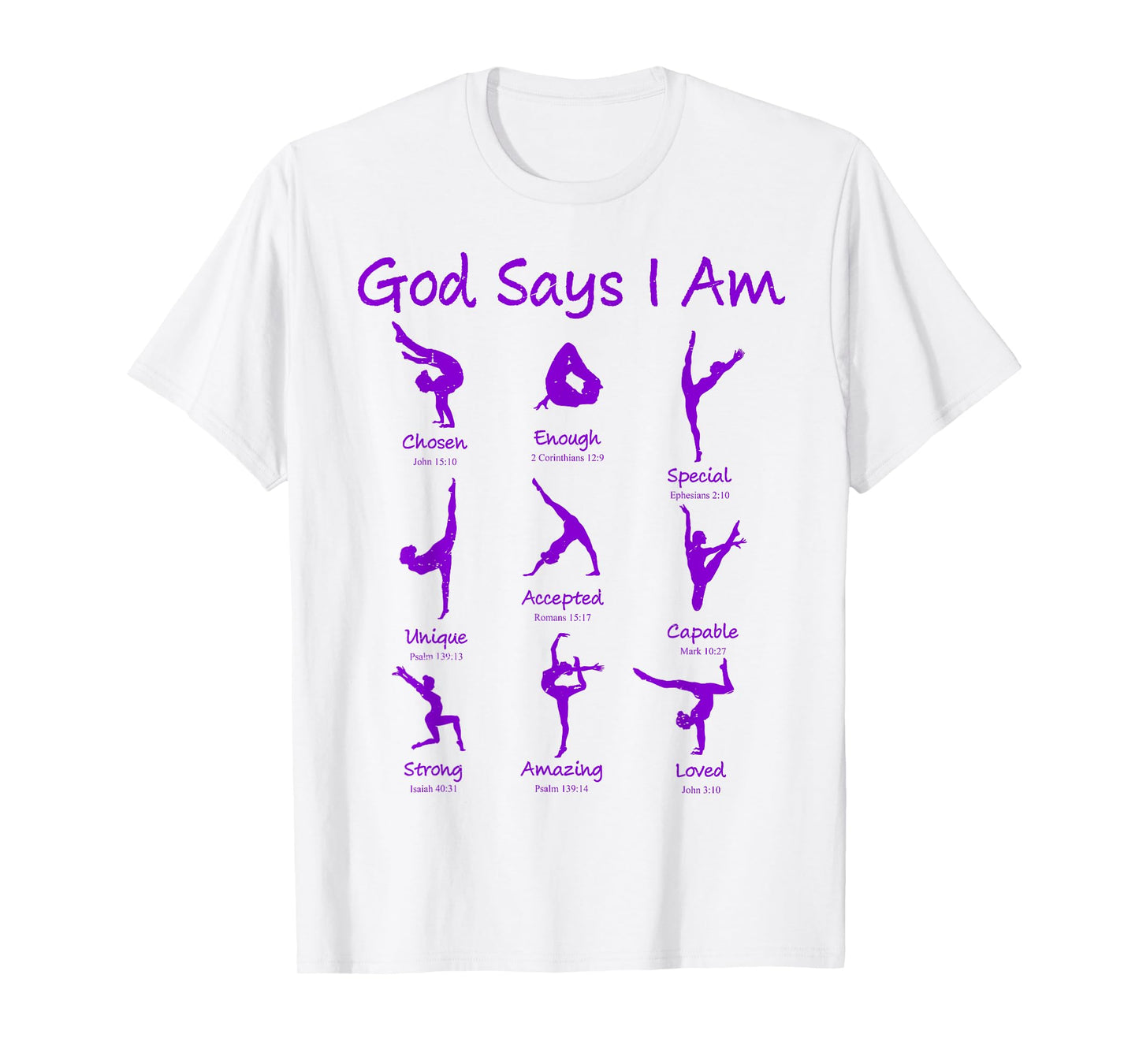 Christian God Says I Am Gymnastics Cute Teen Girl Toddler T-Shirt