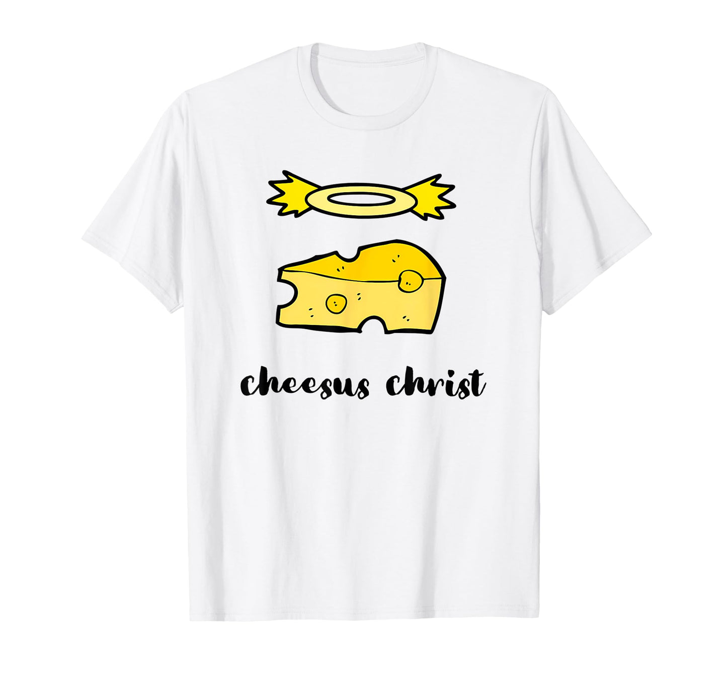 Funny Jesus King - Cheesus Christ Cheese Pun Design T-Shirt